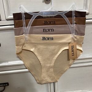Born Women’s NWT bikini pantie in Brown and Cream